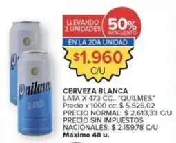 Carrefour Market Quilmes cerveza blanca oferta