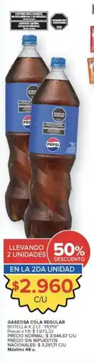 Carrefour Market Pepsi gaseosa cola regular oferta