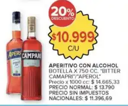 Carrefour Market Campari aperitivo con alcohol oferta
