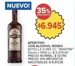 Carrefour Market Martini aperitivo con alcohol rosso oferta