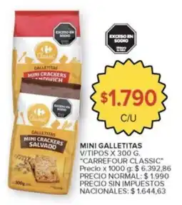 Carrefour Market Carrefour classic mini galletitas oferta