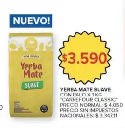 Carrefour Market Carrefour classic yerba mate suave oferta