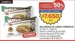 Carrefour Market Holis milanesa de cerdo premium oferta