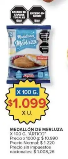 Carrefour Market Artico medallon de merluza oferta