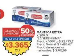 Carrefour Market La serenisima manteca extra oferta