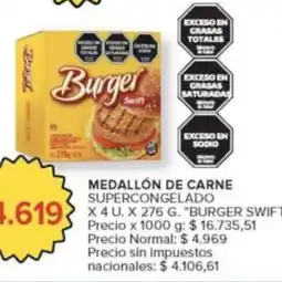 Carrefour Market Burger swift medallón de carne supercongelado oferta