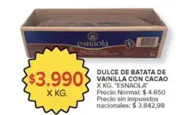 Carrefour Market Esnaola dulce de batata de vainilla con cacao oferta
