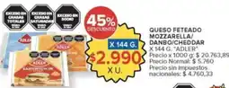 Carrefour Market Adler queso feteado mozzarella/danbo/cheddar oferta