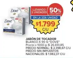 Carrefour Market Dove jabón de tocador blanco oferta