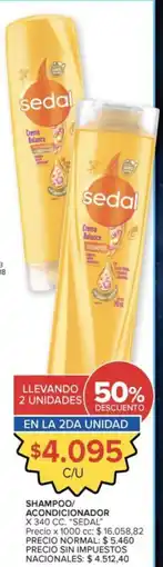 Carrefour Market Sedal shampoo acondicionador oferta