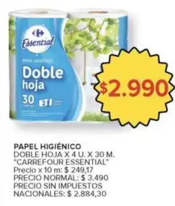 Carrefour Market Carrefour essential papel higiénico doble hoja oferta
