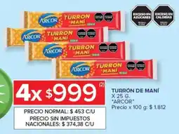 Carrefour Arcor turron de mani oferta