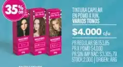Pigmento Maximo tintura capilar en pomo oferta