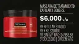Pigmento Tresemmá máscara de tratamiento capilar oferta