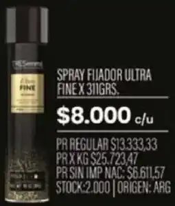 Pigmento Tres semillas spray fijador ultra fine oferta