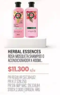 Pigmento Herbal essences rosa mosqueta shampoo o acondicionador oferta