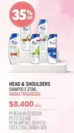 Pigmento Head & Shoulders shampoo oferta