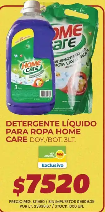 Home care detergente líquido para ropa