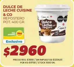Supermercados Vea Dulce de leche cuisine & co repostero oferta