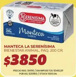 Supermercados Vea La serenisima manteca clasica oferta