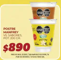 Supermercados Vea Manfrey postre vs. sabores oferta