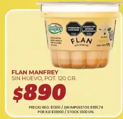 Supermercados Vea Manfrey flan sin huevo oferta