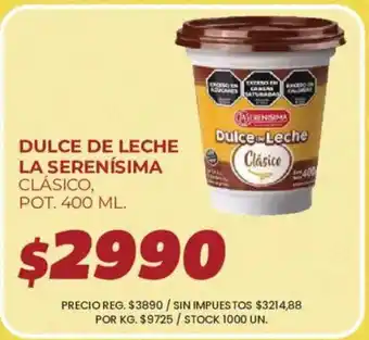 Supermercados Vea La serenisima dulce de leche clasico oferta