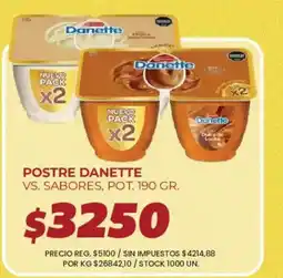 Supermercados Vea Danette postre vs sabores oferta