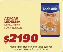 Supermercados Vea Ledesma azúcar mascabo oferta