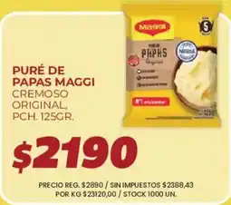 Supermercados Vea Maggi puré de papas cremoso original oferta