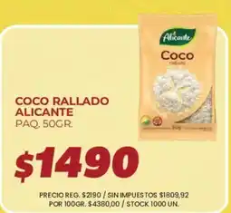 Supermercados Vea Alicante coco rallado oferta