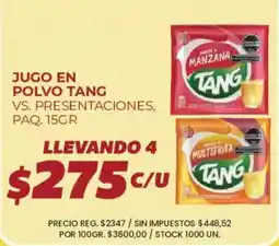Supermercados Vea Tang jugo en polvo oferta