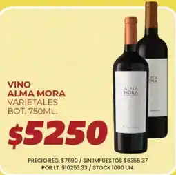 Supermercados Vea Alma mora vino varietales oferta