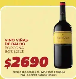 Supermercados Vea Viñas de balbo vino borgoña oferta