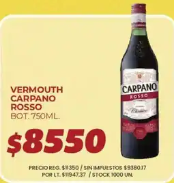 Supermercados Vea Carpano vermouth rosso oferta