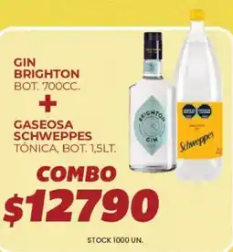 Supermercados Vea Gin brighton gaseosa schweppes tónica oferta