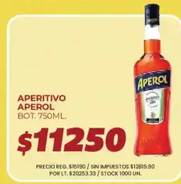 Supermercados Vea Aperol aperitivo oferta