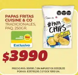 Supermercados Vea Cuisine & Co papas fritas tradicionales oferta
