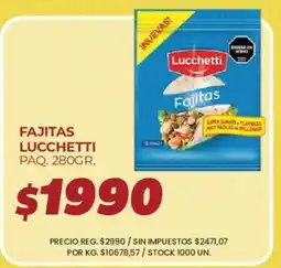 Supermercados Vea Lucchetti fajitas oferta
