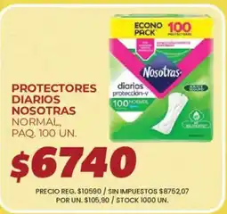 Supermercados Vea Nosotras protectores diarios normal oferta