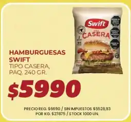 Supermercados Vea Swift hamburguesas tipo casera oferta