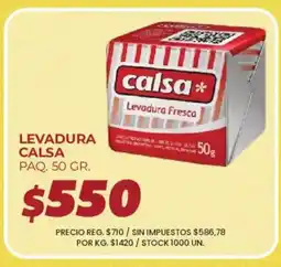 Supermercados Vea Calsa levadura fresca oferta