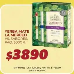 Supermercados Vea La merced yerba mate vs. sabores oferta