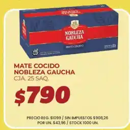 Supermercados Vea Nobleza gaucha mate cocido oferta