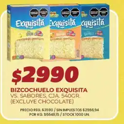 Supermercados Vea Exquisita bizcochuelo oferta