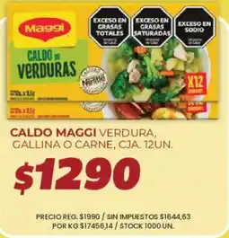 Supermercados Vea Maggi caldo de verduras oferta