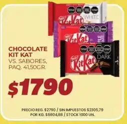 Supermercados Vea Kit kat chocolate vs. sabores oferta