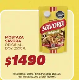 Supermercados Vea Savora mostaza original oferta