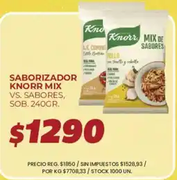 Supermercados Vea Knorr saborizador mix de sabores oferta