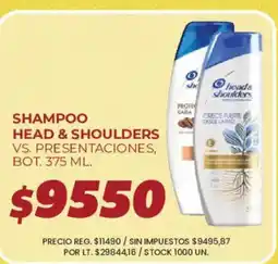 Supermercados Vea Head & shoulders shampoo oferta